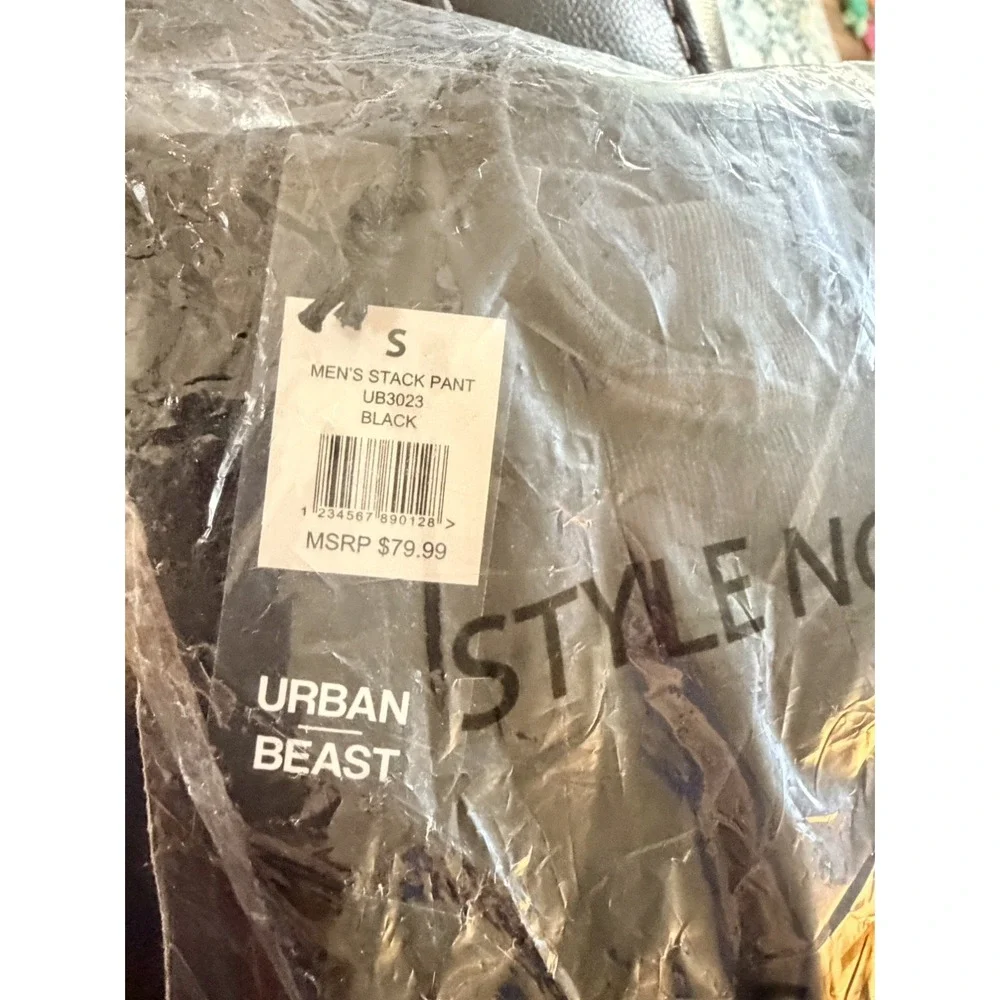 Urban Beast Mens Stack Size Small Black Sweatpants